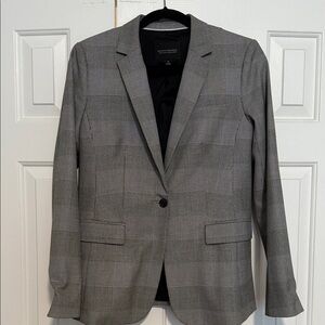 Banana Republic Classic Gray Plaid Blazer